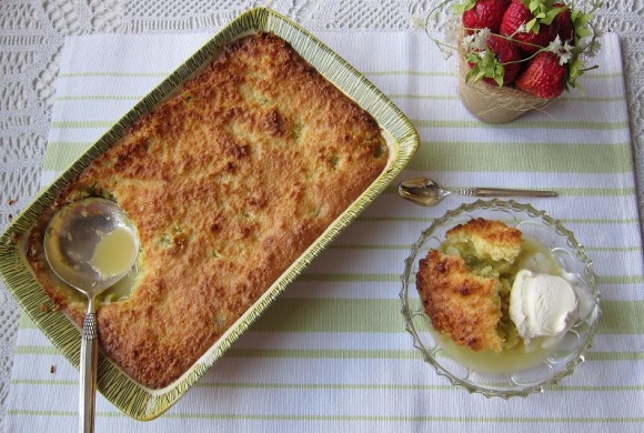 rabarbra og kokosdessert